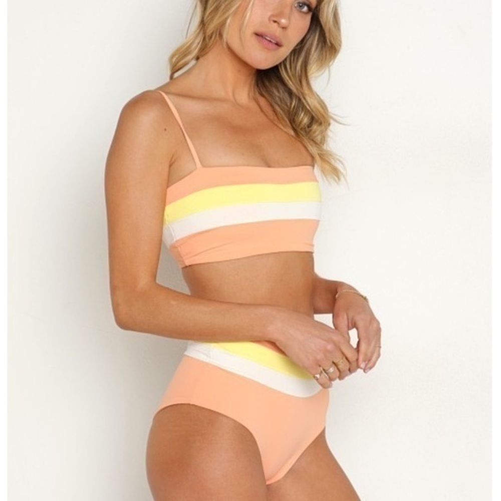NWT L*Space Bikini Set in Tangy Lemon Drop Cream size XS